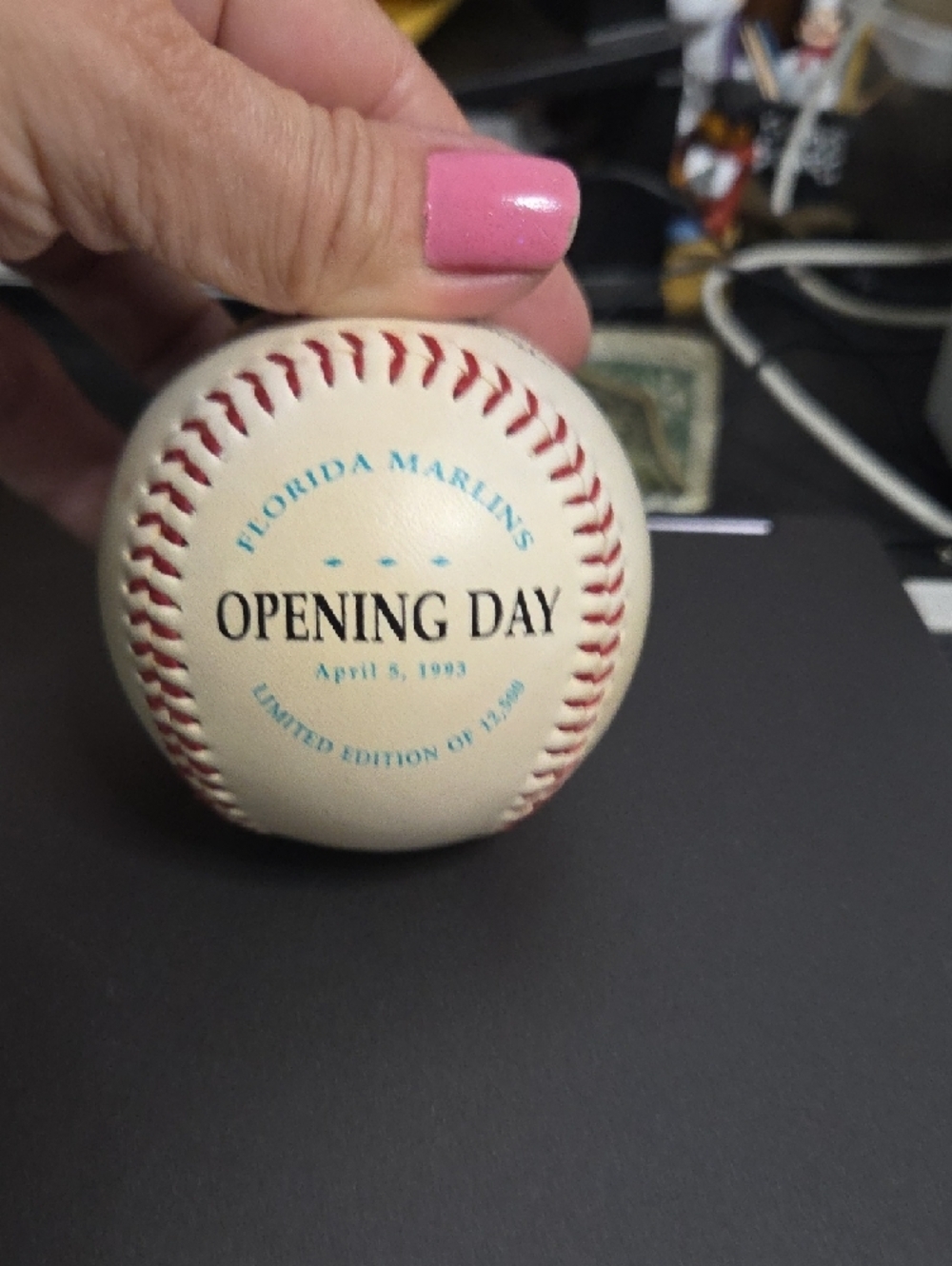 Autographed Promotional Baseball with Red Stitching - Picture 4 of 4